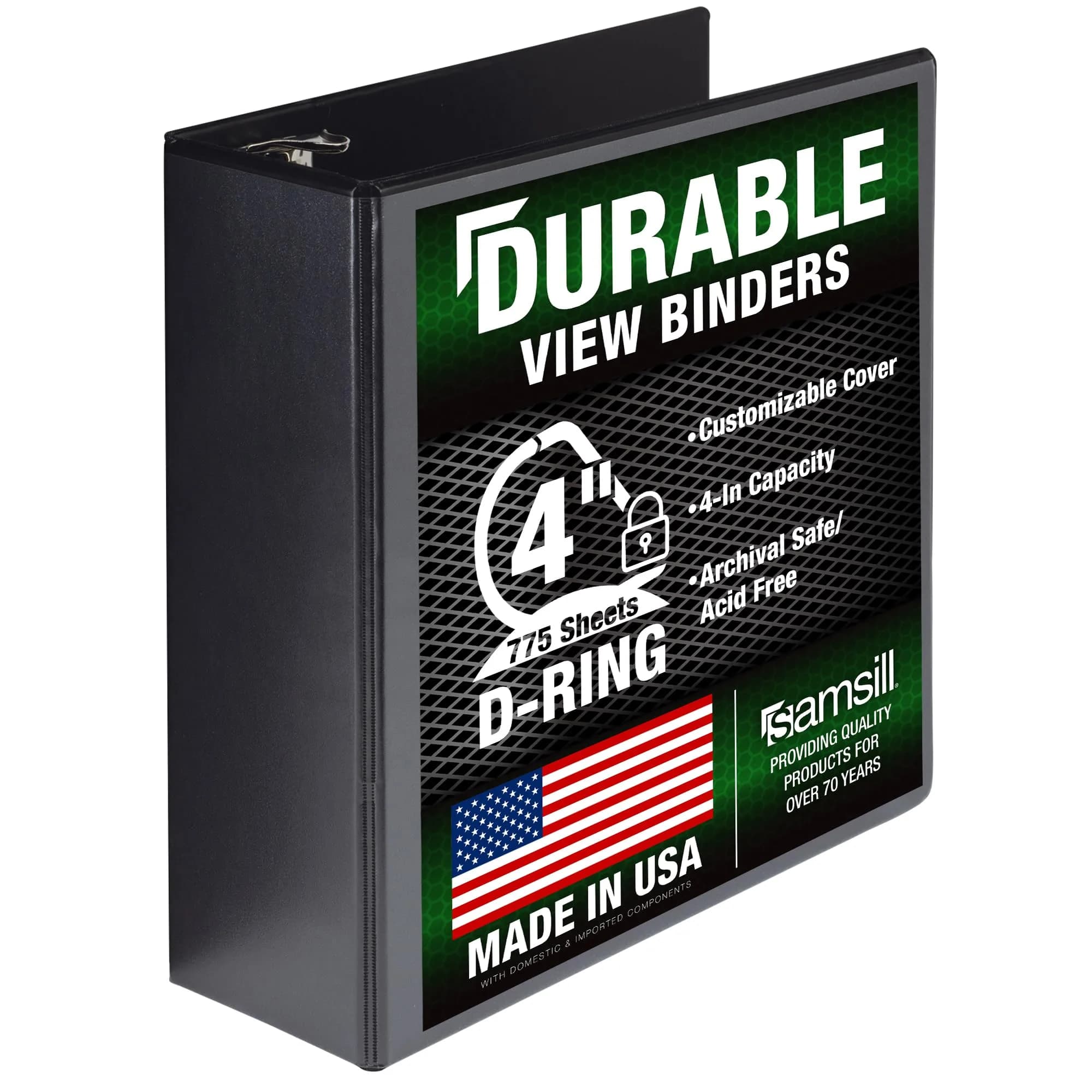 Samsill 3 Inch D-Ring Binder, Blue, 12 Pack | Holds 600 Sheets, 100% Recycled Chipboard — 4 Inch / Black