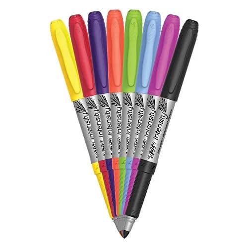 BIC Marking Pen Fine Point 8-Count Assorted Colors | Long-Lasting, Non-Slip Grip, Quick-Drying Ink thumbnail 2