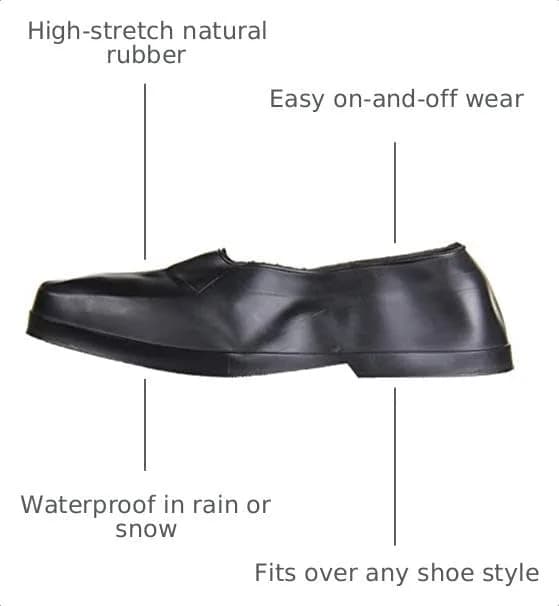 TINGLEY Dress Rubber Overshoes Medium Black Waterproof Shoe Cover thumbnail 3