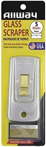 ALLWAY GS Safety Glass Scraper with 5 Blades | Removes Paint, Stickers & Adhesives from Hard Surfaces thumbnail 4