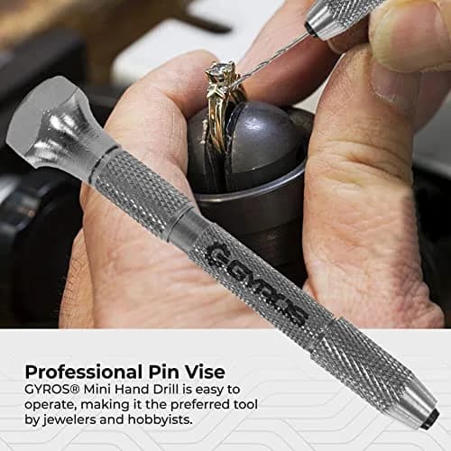 Gyros Swivel Head Pin Vise Hand Drill 0"-1/8" | Precision Jewelry & Hobby Tool thumbnail 6