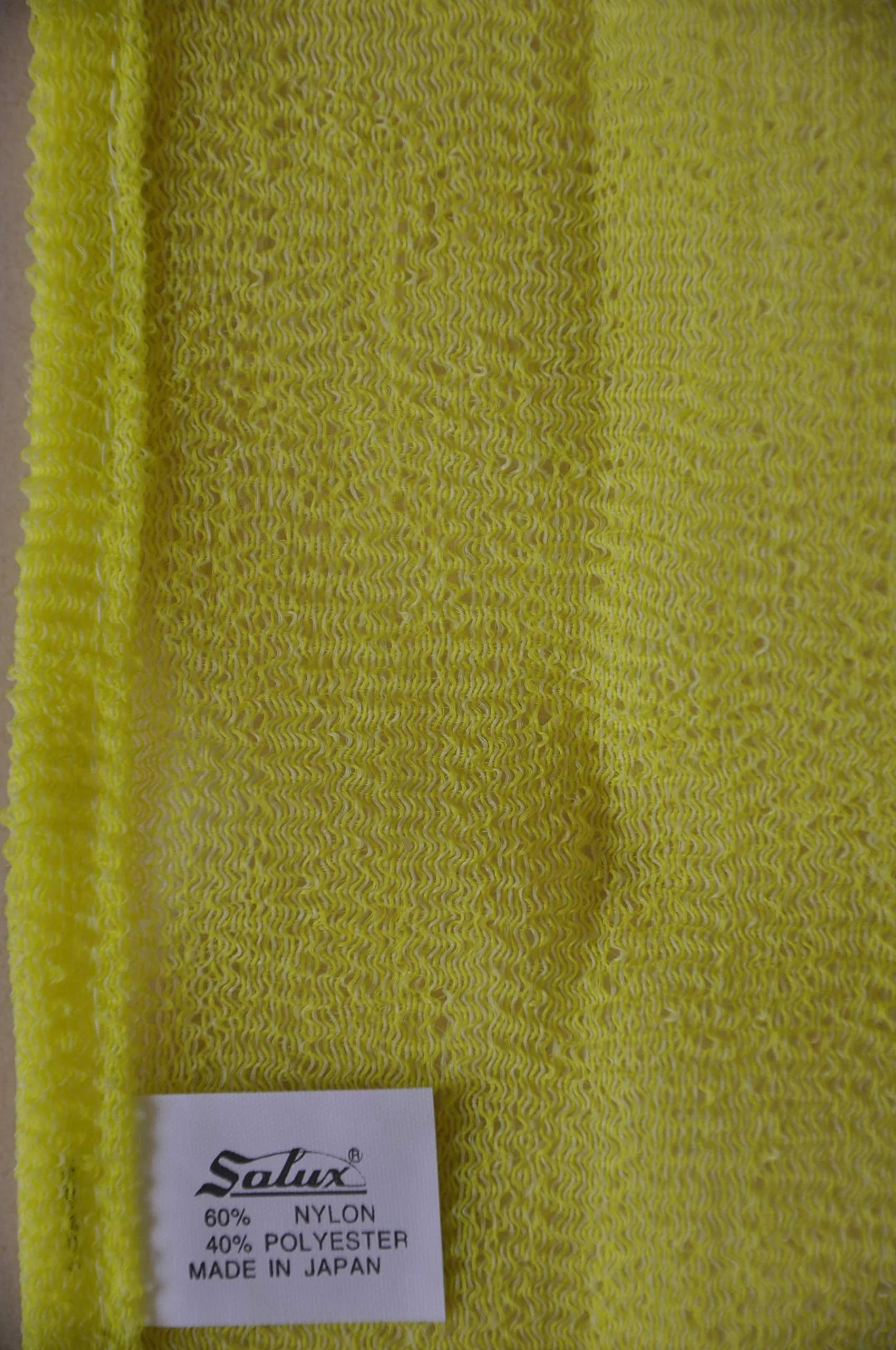 SALUX Nylon Japanese Beauty Skin Bath Wash Cloth Towel Yellow | Exfoliating, Nylon, 1 Count