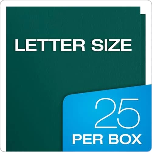 Oxford Twin-Pocket Folders Textured Paper Letter Size Teal Holds 100 Sheets Box of 25 | Heavy Paper Texture thumbnail 6