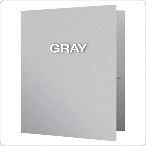 Oxford Twin-Pocket Folders, Letter Size, Gray, Box of 25 | Textured Paper, Holds 100 Sheets thumbnail 4