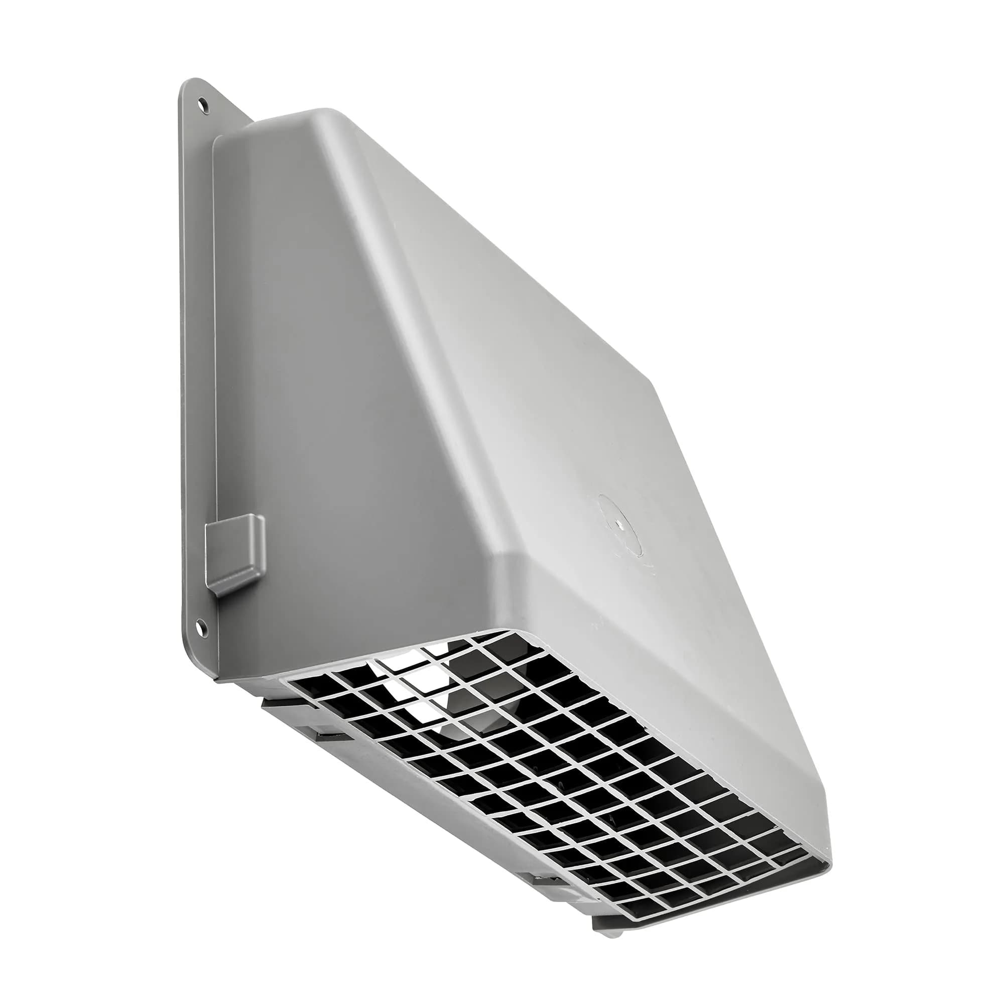 Lambro 351G/351GR 6-Inch Plastic Wall Cap with Damper | Gray, Spring Controlled, USA-Sourced - main product image