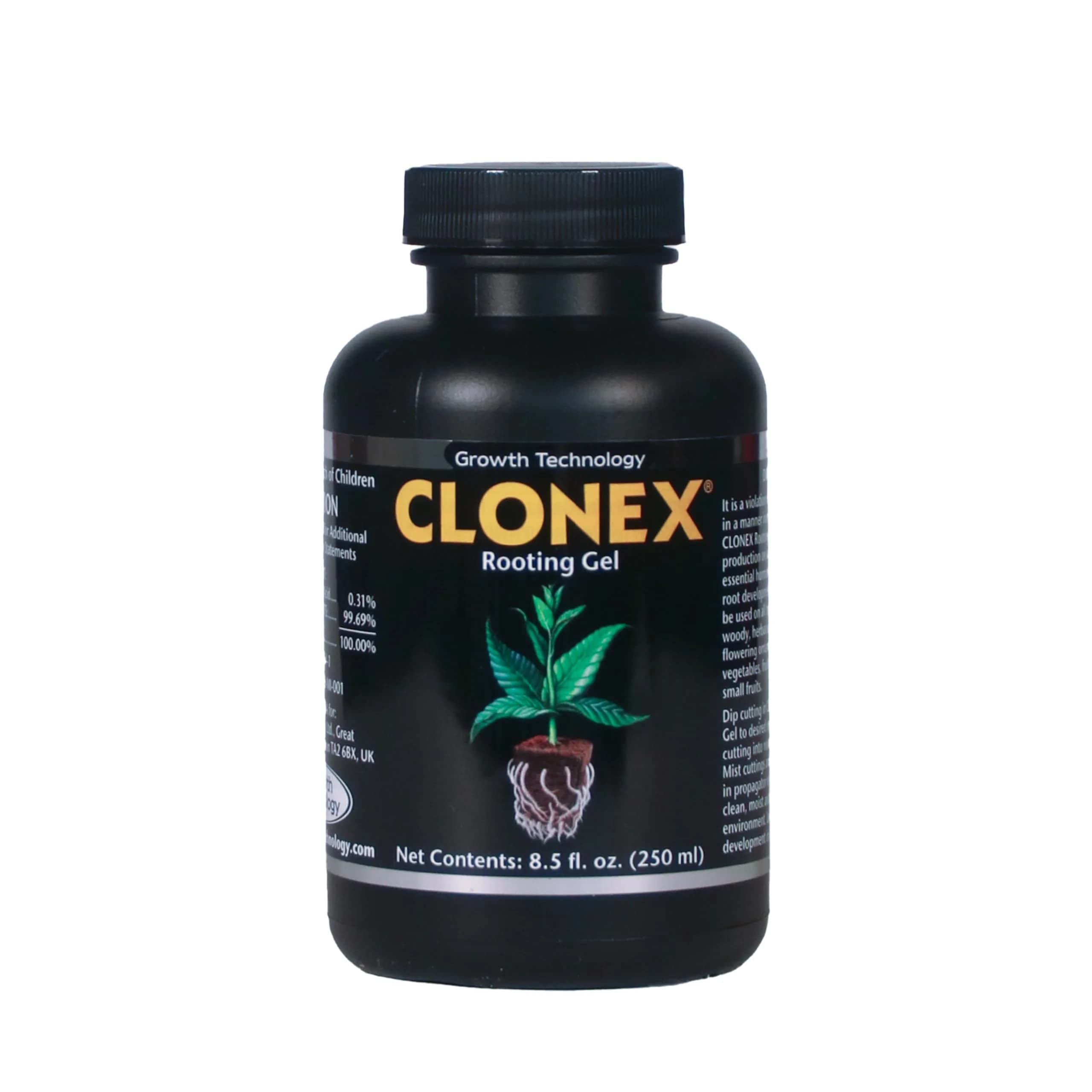Clonex Rooting Gel 250ml (8.45 Fl Oz) | Promotes Root Initiation & Development for Plant Cuttings