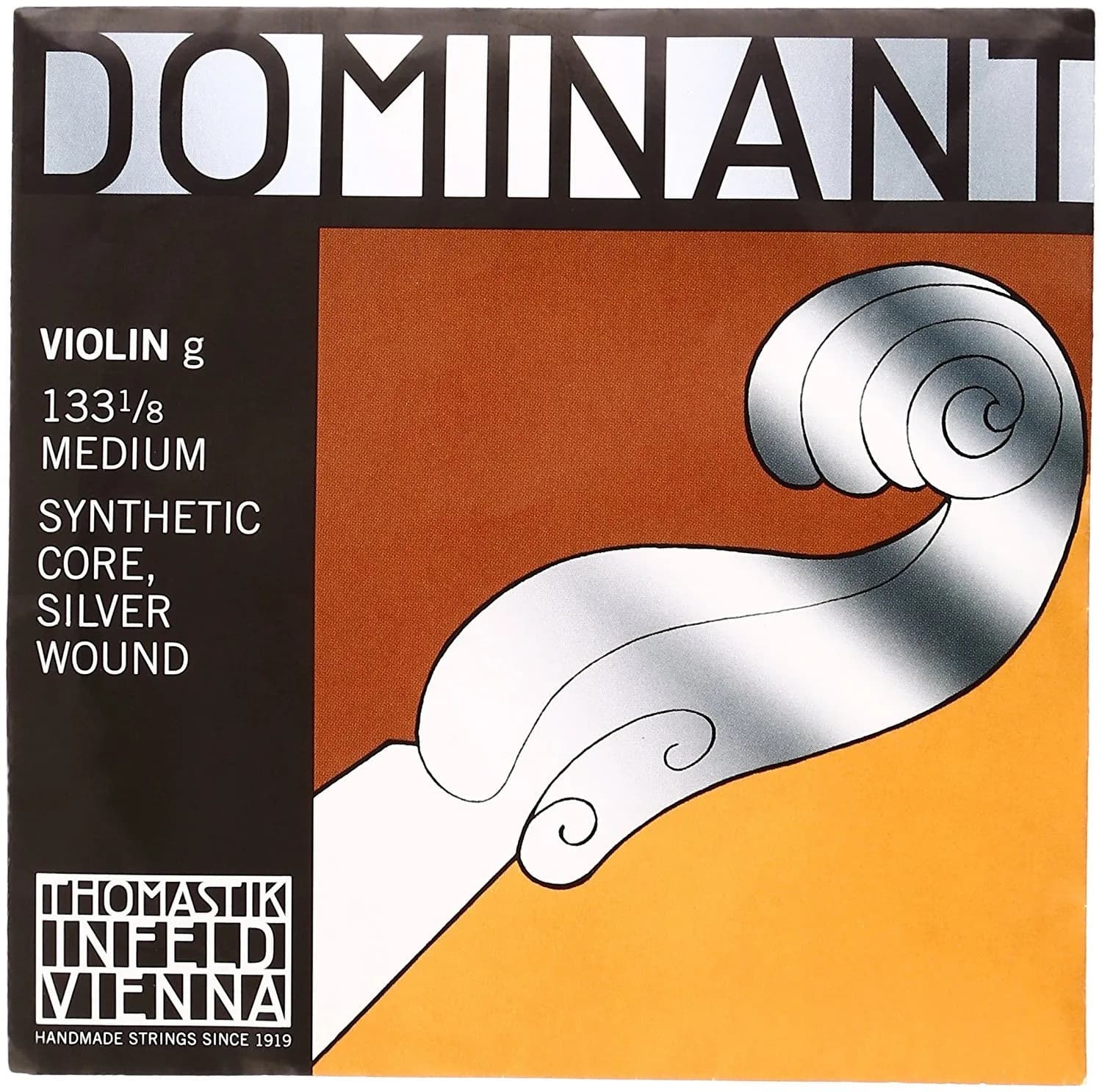 Thomastik-Infeld Dominant Violin G String 1/8 Size Medium Tension Silver Wound | Clear & Balanced Tone — 1/8 Size