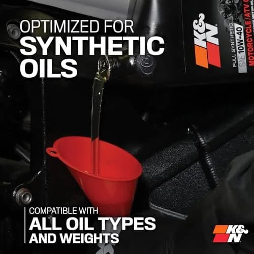 K&N Motorcycle Oil Filter KN-132 | High Performance Synthetic, Up to 20,000 Miles thumbnail 5