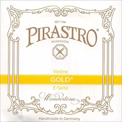 Pirastro Gold Label 4/4 Violin E String Medium Steel Loop End | Full Sound & High Volume thumbnail 1