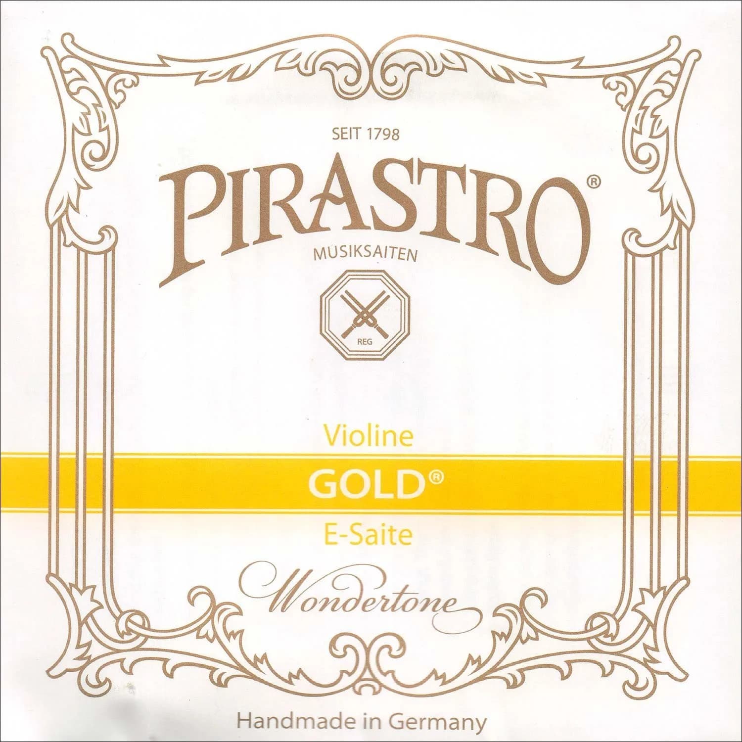 Pirastro Gold Label 4/4 Violin E String - Medium - Steel - Ball End | Full Sound & High Volume for Orchestral Use - main product image