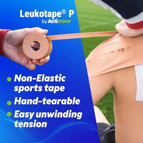 Leukotape P Adhesive Strapping Tape 3.8cm x 13.7m (1.5 in x 15 yds) | Rigid Support for Sports Injuries thumbnail 5
