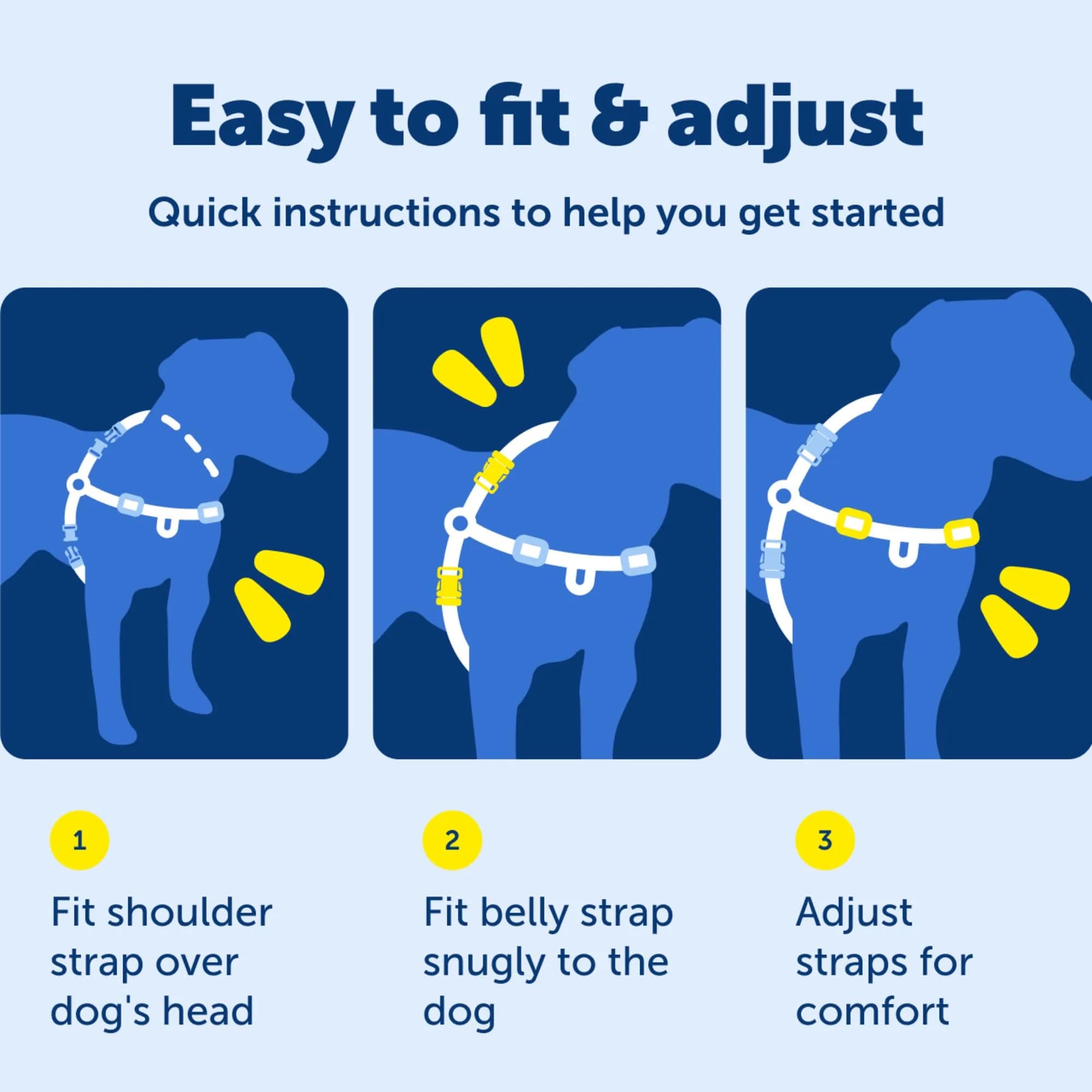 PetSafe Easy Walk Harness, No Pull Dog Harness, Black, Medium/Large | Lightweight, Breathable & Durable - view 7