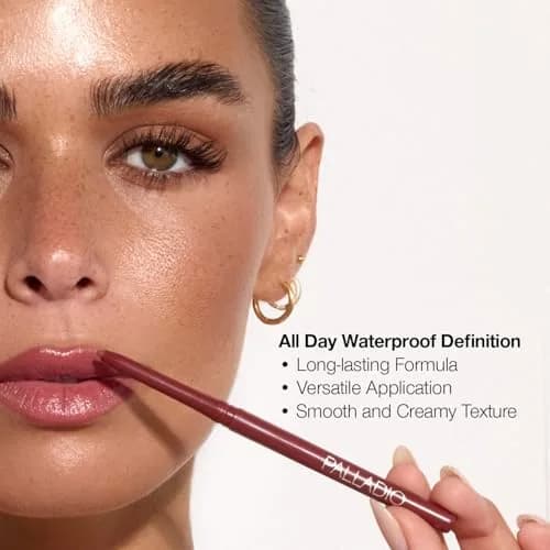 Palladio Retractable Waterproof Lip Liner Black Berry | Long-Lasting, Smudge-Proof, Cruelty-Free thumbnail 6