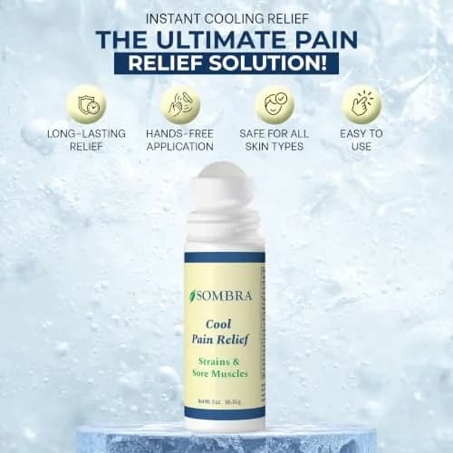 Sombra Cool Pain Relief 3 oz Roll-On for Sore Muscles & Muscle Recovery | Instant Cooling Relief for Active Lifestyles thumbnail 2