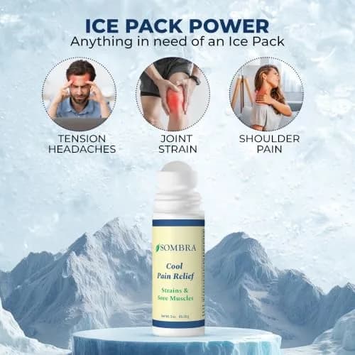 Sombra Cool Pain Relief 3 oz Roll-On for Sore Muscles & Muscle Recovery | Instant Cooling Relief for Active Lifestyles thumbnail 3