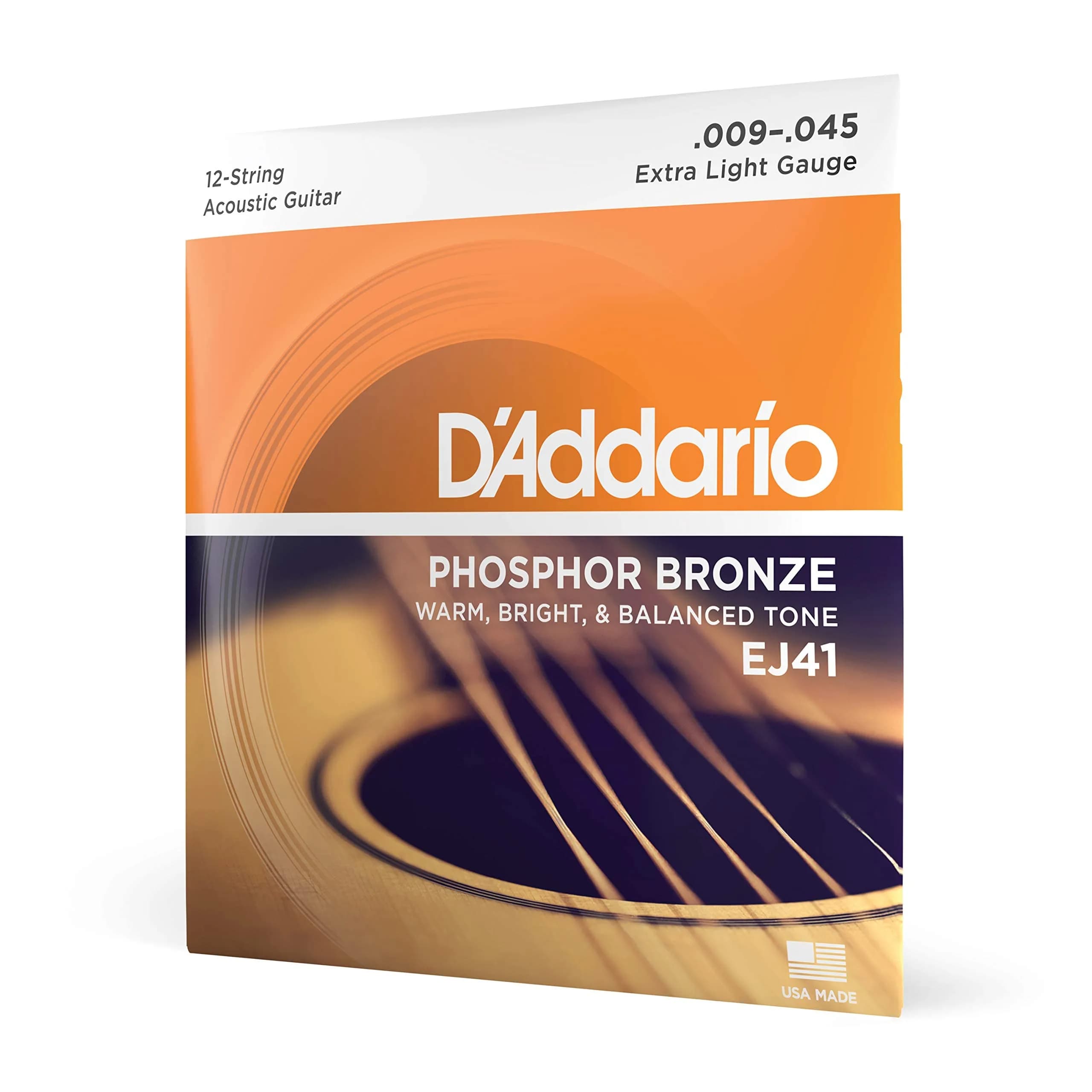 D'Addario EJ17-B25 Phosphor Bronze Acoustic Guitar Strings 13-56, 25 Sets | Warm Tone, Corrosion-Resistant — Bronze