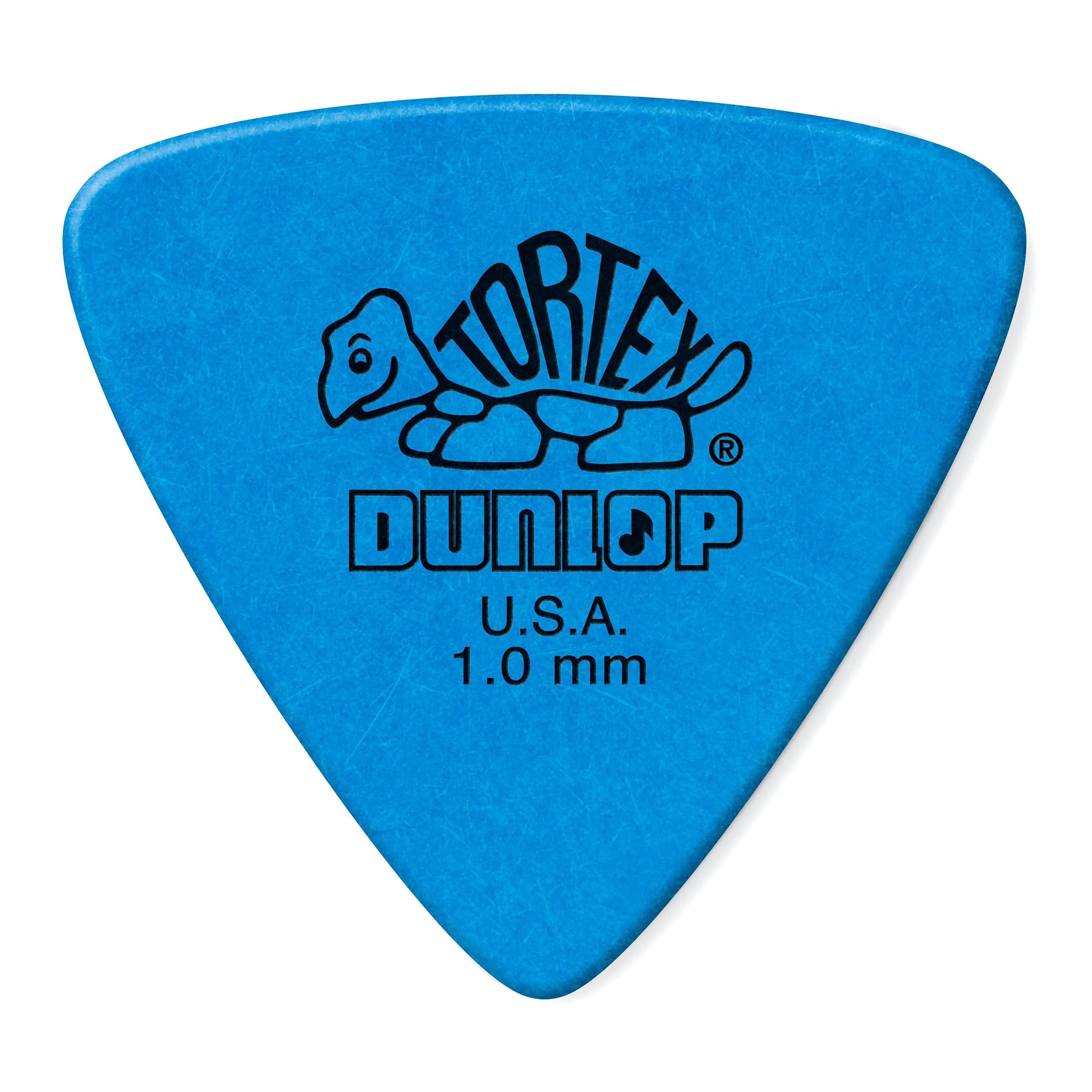 Jim Dunlop Tortex Triangle Pick 1.0MM | Maximum Memory & Grip for Guitarists in India — BLUE