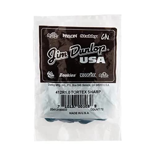 Jim Dunlop Tortex Sharp Guitar Picks 1.0mm Blue 72 Pack | Precision Tone & Grip thumbnail 4