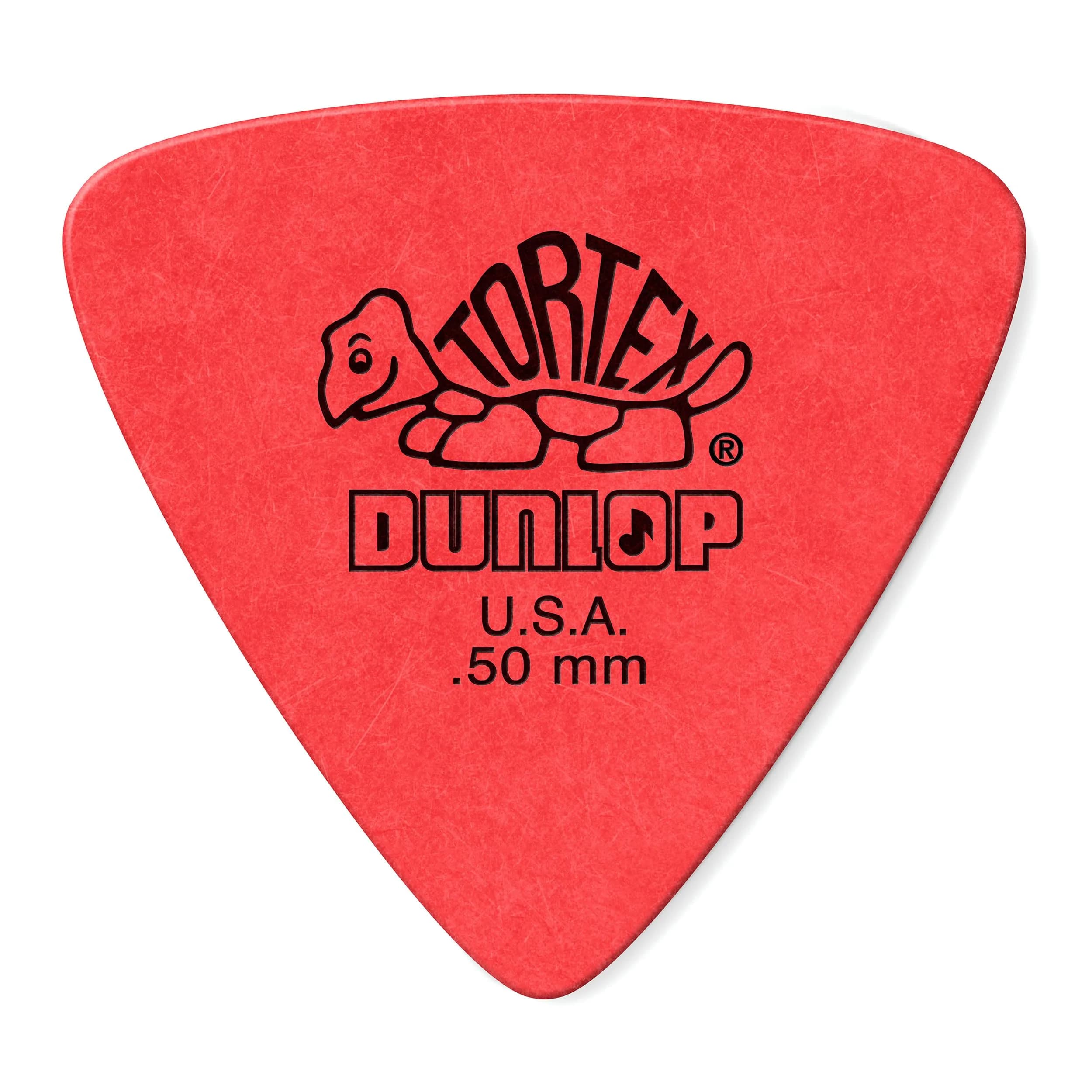Jim Dunlop Tortex Triangle Pick 1.0MM | Maximum Memory & Grip for Guitarists in India — RED / 0.50mm