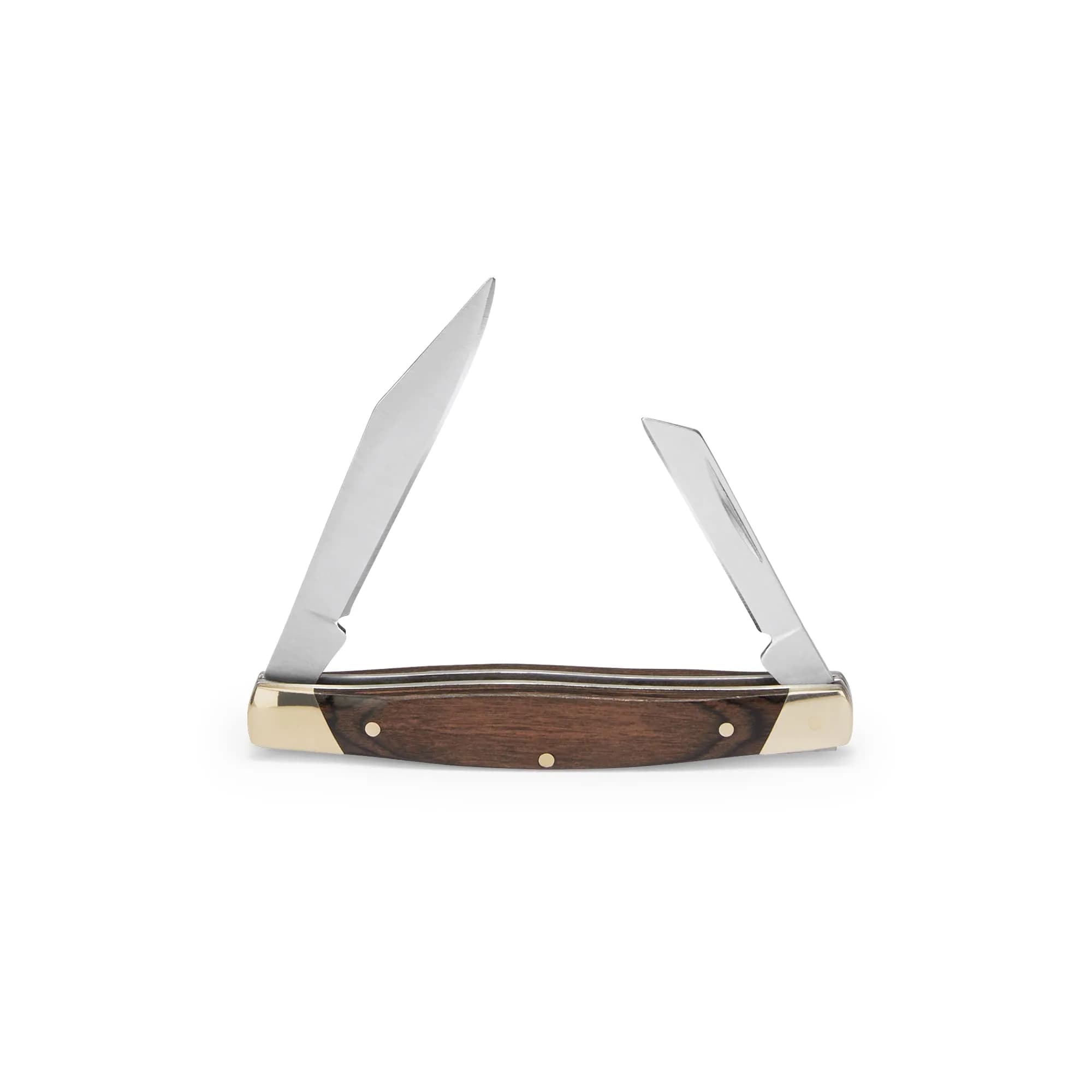 Buck Knives 375 Deuce 2-Blade Folding Pocket Knife, Burlwood, 0.7 oz | Compact, Durable EDC — Brown