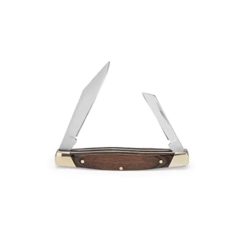 Buck Knives 375 Deuce 2-Blade Folding Pocket Knife, Woodgrain, 0.7 oz | Classic, Versatile & Durable thumbnail 1
