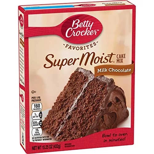 Betty Crocker Super Moist Milk Chocolate Cake Mix 15.25 oz | Easy, Delicious Baking Mix for Indian Homes thumbnail 2