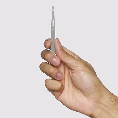 Tweezerman Stainless Steel Slant Tweezer for Eyebrows Silver | Precision Brow Shaping Tool thumbnail 3
