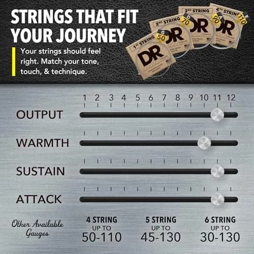 DR Strings Hi-Beam™ Stainless Steel Bass Strings 45-100 | Long-Lasting Brightness & Punch thumbnail 5