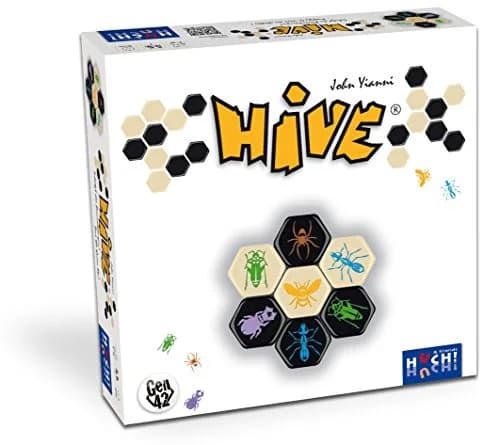HUCH! Hive Pocket Board Game | Award-Winning Abstract Strategy, Mensa Select Winner, Insect Movement Tactics, 2 Players, No Board Needed, Travel Size thumbnail 1