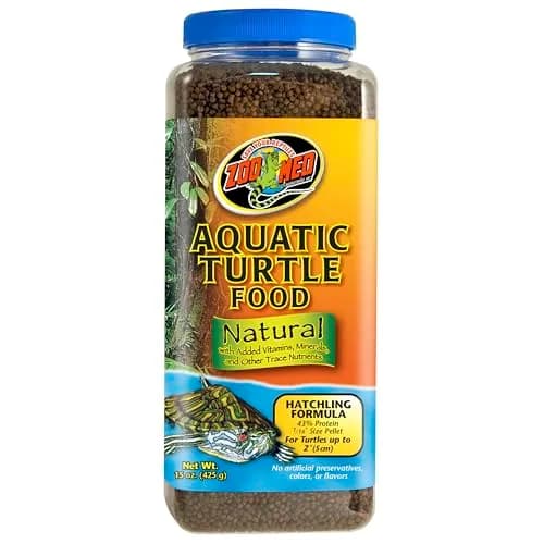 Zoo Med Natural Aquatic Turtle Food Hatchling Formula 425g (15oz) | Scientifically Formulated for Rapid Growth thumbnail 1