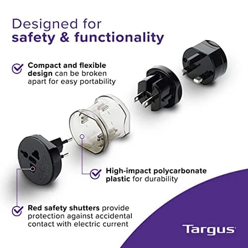 Targus Universal Travel Adapter 15.6-Inch | Worldwide Compatibility & Safety thumbnail 2