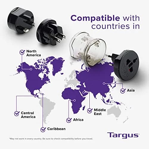 Targus Universal Travel Adapter 15.6-Inch | Worldwide Compatibility & Safety thumbnail 3