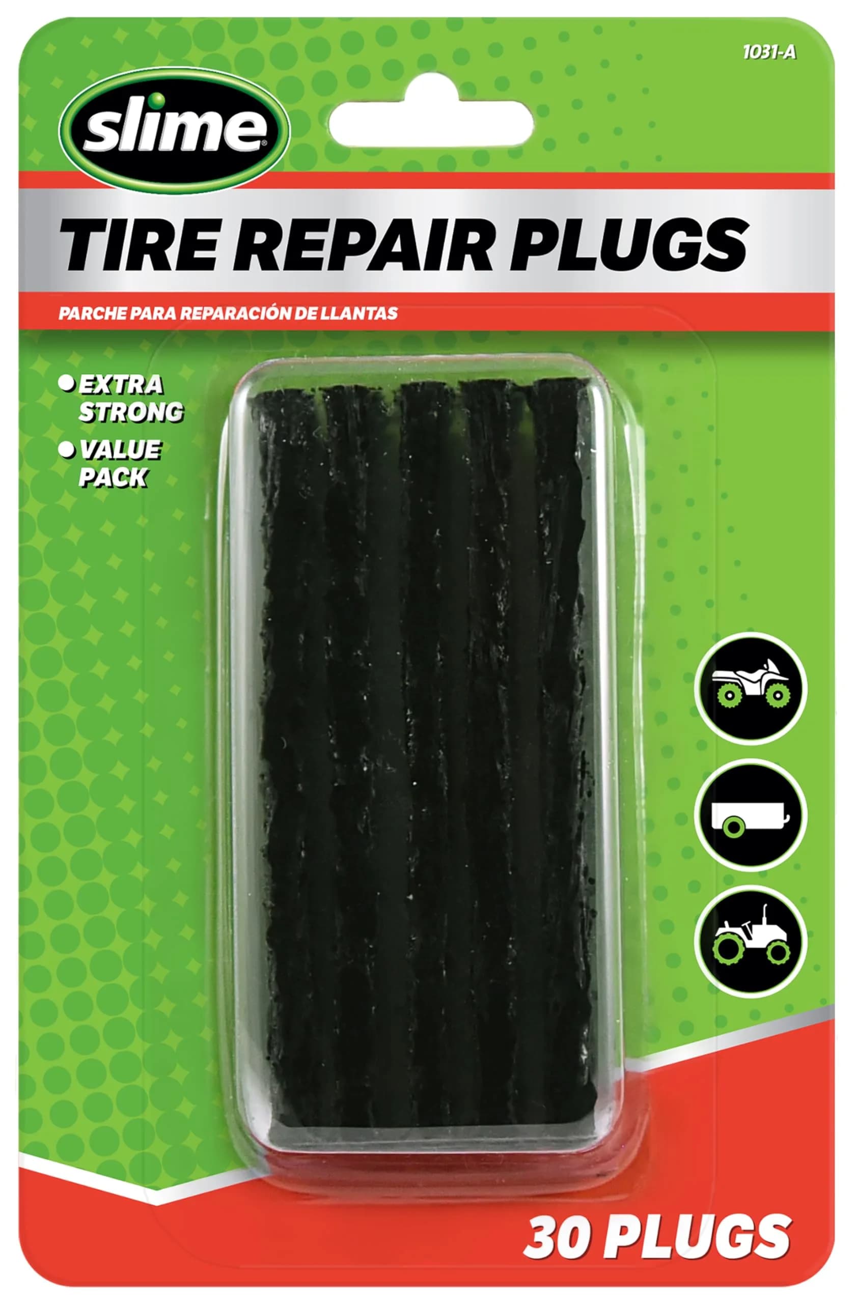 Slime Standard Heavy Duty Tire Repair Plugs 30 Pack | 4 Inch Strings for Tubeless Off-Road Tires - main product image