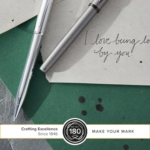 Cross Century II Lustrous Chrome Ballpoint Pen | Medium Point, Black Ink | Refillable, Elegant Design thumbnail 4