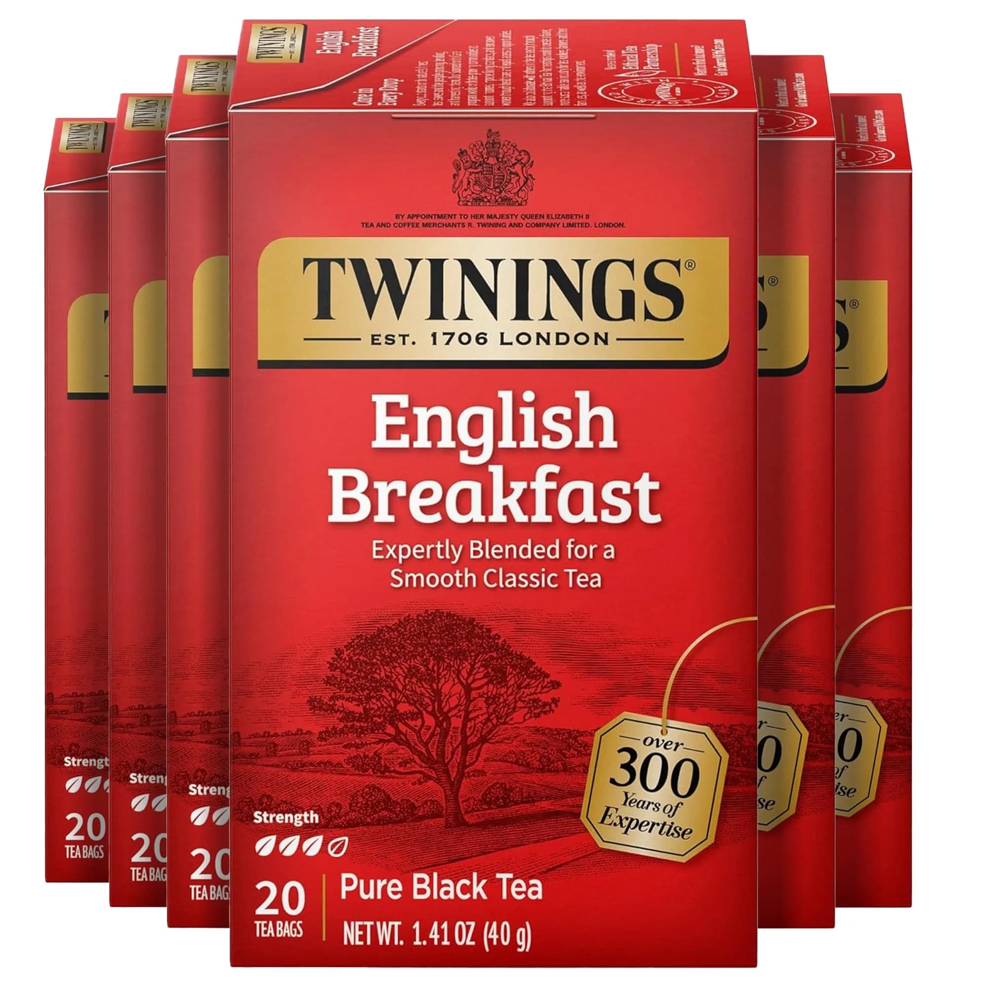 Twinings English Breakfast Black Tea 120 Teabags | Rich, Full-Bodied, Caffeinated