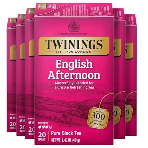 Twinings English Afternoon Black Tea 120 Teabags | Smooth & Slightly Sweet, Caffeinated, Enjoy Hot or Iced thumbnail 1