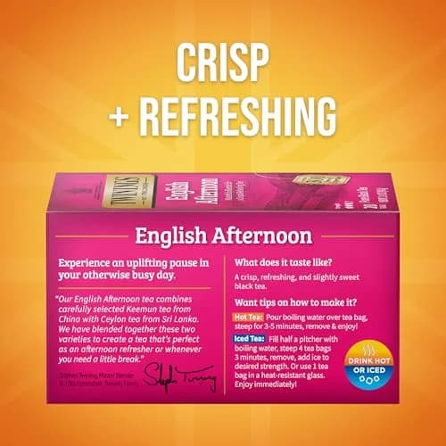 Twinings English Afternoon Black Tea 120 Teabags | Smooth & Slightly Sweet, Caffeinated, Enjoy Hot or Iced thumbnail 2