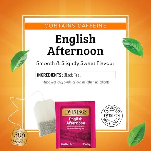 Twinings English Afternoon Black Tea 120 Teabags | Smooth & Slightly Sweet, Caffeinated, Enjoy Hot or Iced thumbnail 4