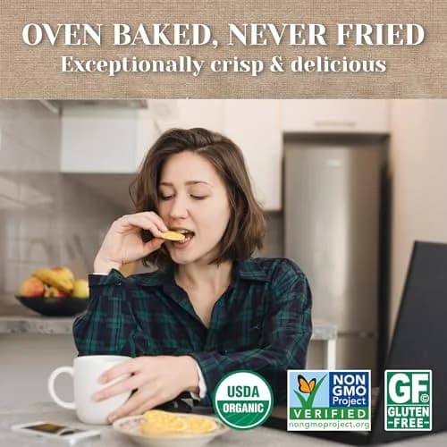 Edward & Sons Organic Toasted Onion Brown Rice Snaps - 3.5 Oz (Pack of 12) | Oven Baked, Whole Grain, Gluten Free thumbnail 4