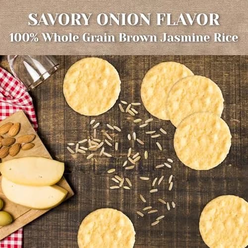 Edward & Sons Organic Toasted Onion Brown Rice Snaps - 3.5 Oz (Pack of 12) | Oven Baked, Whole Grain, Gluten Free thumbnail 2