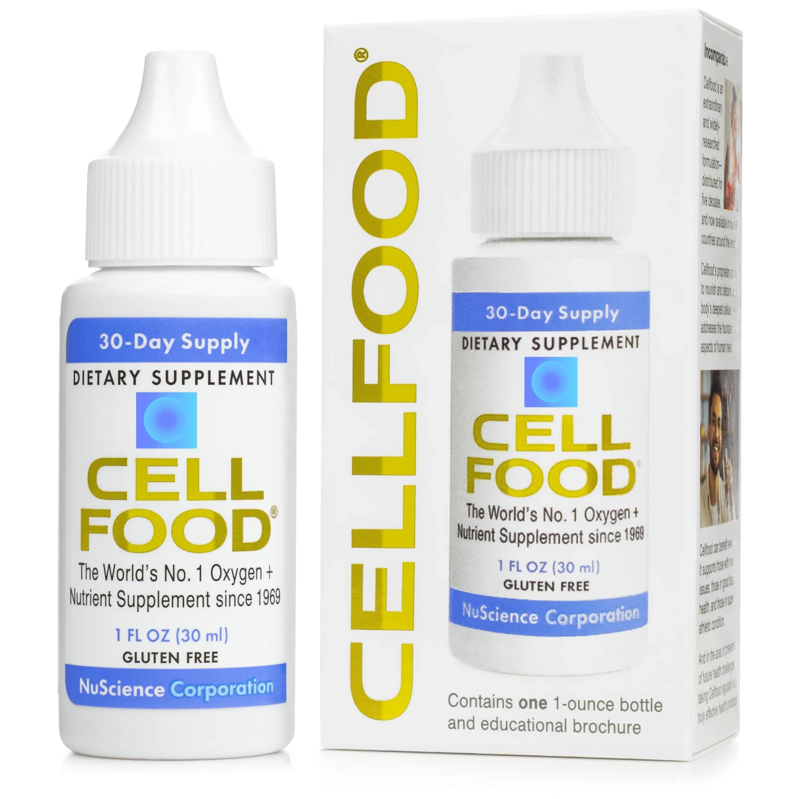 Cellfood Oxygen Boost Liquid Supplement 12 fl oz (360ml) | Gluten-Free, Kosher Certified, USA Import — 1 Fl Oz