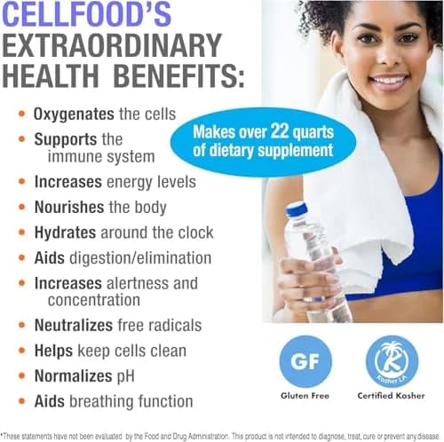 Cellfood Oxygen Boost Liquid Supplement 29.57ml (1 fl oz) | Gluten-Free, Kosher, Energy & Vitality thumbnail 6
