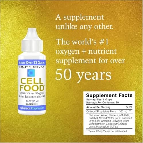 Cellfood Oxygen Boost Liquid Supplement 29.57ml (1 fl oz) | Gluten-Free, Kosher, Energy & Vitality thumbnail 2