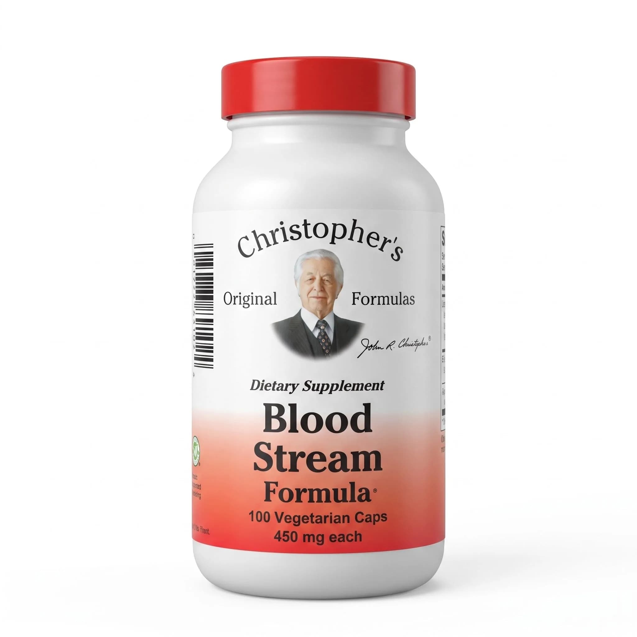 Christopher's Original Formulas Blood Stream Formula 100 Vegetarian Capsules | Supports Vein Elasticity & Blood Circulation — Brown
