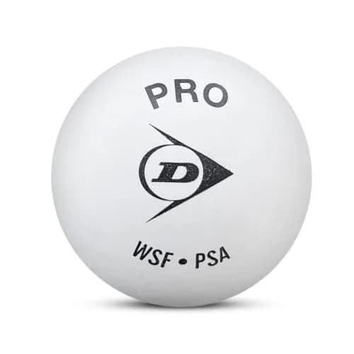 Dunlop White Pro Squash Balls - 3 Pack (40mm) | Official Ball for Gallery Courts thumbnail 2