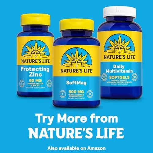 Nature's Life SoftMag 500 mg Magnesium Complex | Bone, Muscle & Heart Support - 60 Softgels (70-120c) thumbnail 6