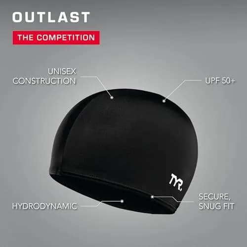 TYR Lycra Fiber Adult Swim Cap for Men and Women - Recreational & Training Cap, UPF 50+ Sun Protection, 23g (0.811 Fl Oz) thumbnail 4