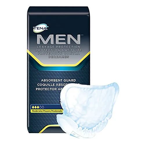TENA Men Guards Moderate 80 Count (4 x 20 Count) | Discreet & Absorbent Incontinence Protection thumbnail 1