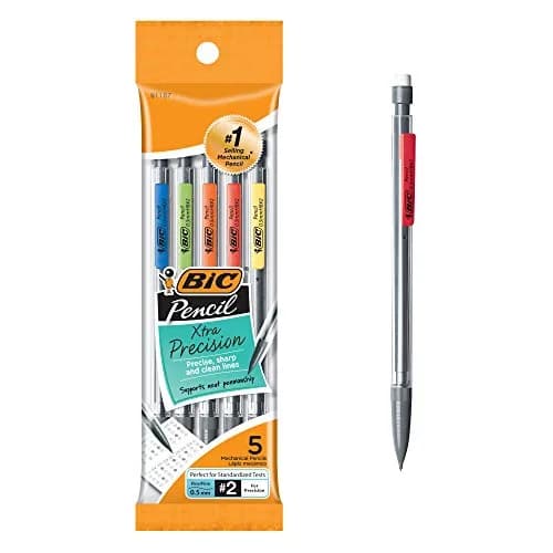 BIC Xtra-Precision Mechanical Pencil Set, 0.5mm, 5-Count Pack | Sharp, Reliable Drafting Tool thumbnail 1