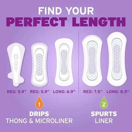 Poise Daily Liners for Bladder Leaks, Very Light Absorbency, Long Length, 264 Count | Odor Control & 25x Drier Protection thumbnail 4